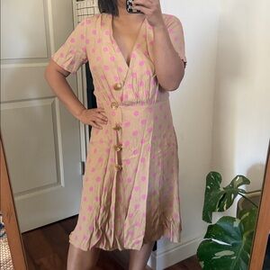 Re'sume' Polka Dot Buttoned Front Dress. Size 6